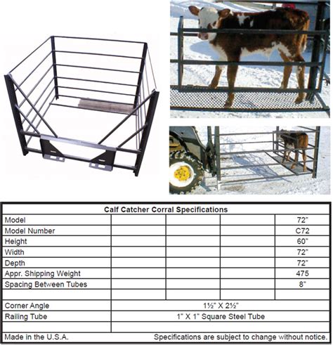 calf mover for skid steer|Skid Steer Calf Catcher Corral .